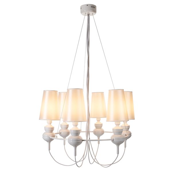 Lampa wisząca QUEEN-6 biała zdjęcie 6