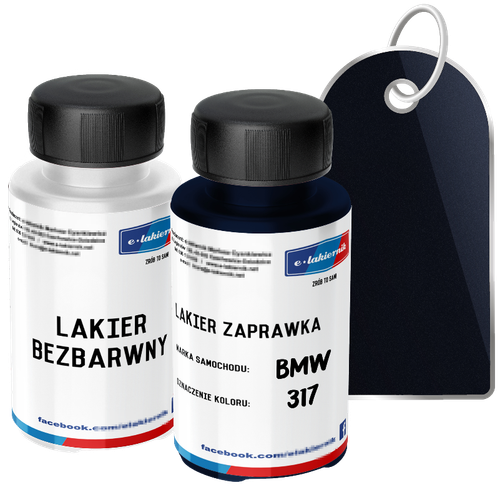 lakier zaprawka + bezbarwny + patyczki zaprawkowe bmw 317 orientblau na Arena.pl