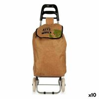 Wózek na Zakupy Kinvara WR3050-6A Brązowy 3,3 L 36 x 95 x 35 cm (10 Sztuk)