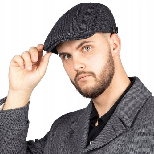 KASZKIET Męski Alessio Stylowy Elegancki FLAT CAP Jesień Zima Czapka RETRO na Arena.pl