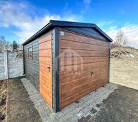 Garaż blaszany 3x4m - brama uchylna - drzwi - okno - rynny SO112