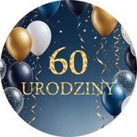 Opłatek na tort Okazjonalny Balony Jubileusz Urodziny 18 30 40 50 60