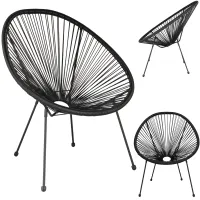 krzesło ogrodowe acapulco czarne na taras balkon wygodne nowoczesne retro