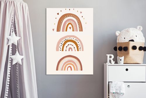 Obraz 30x50cm Wzory dla Dzieci, Dziewczynki i Chłopca - Serca na Arena.pl