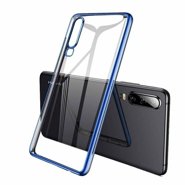 Etui Huawei P40 Lite Slim Case Elegance Niebieskie zdjęcie 1