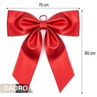 Kokarda na drzwi choinkę czerwona duża 70x80 cm dekoracyjna świąteczna XXL