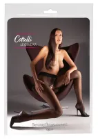 cottelli legwear rajstopy czarne błyszczące otwarta strefa 20 den