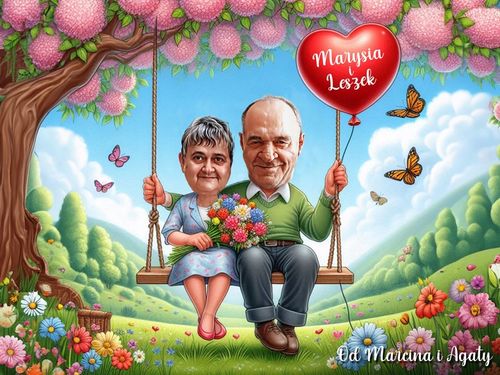 Karykatura A3 ze zdjęcia prezent rocznica urodziny 18natka ramka GRATIS na Arena.pl