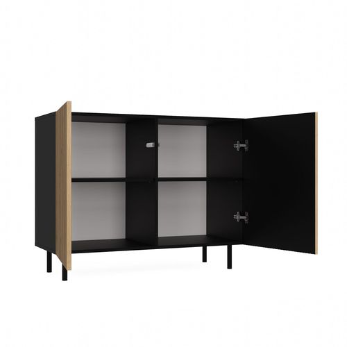 Komoda KAMA 2D SLIM/LAMEL CZARNY na Arena.pl