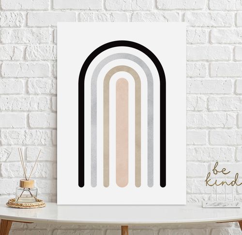 Plakat boho geometryczna tęcza 50x70 cm na Arena.pl