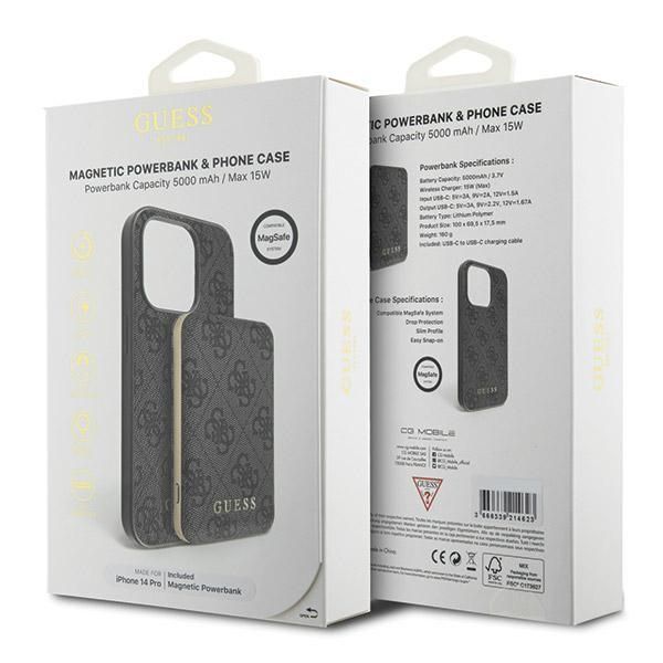 Etui Guess do iPhone 14 Pro, Czarny, MagSafe zdjęcie 11