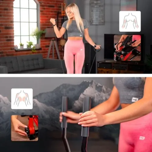 Stepper treningowy skrętny z ramionami nordic walking z linkami i regulacją na Arena.pl