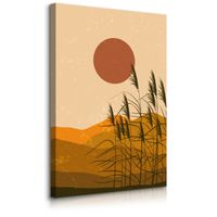 Obraz Do Sypialni Trzciny Zachód Słońca Martwa Natura Boho 70cm x 100cm