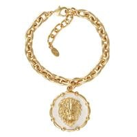 bransoletka z lwem na białym tle (b23/lat/83au)