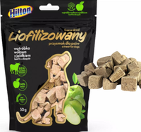 HILTON Liofilizowana WĄTRÓBKA WOŁOWA JABŁKO przysmak psa monoproteinowy 50g