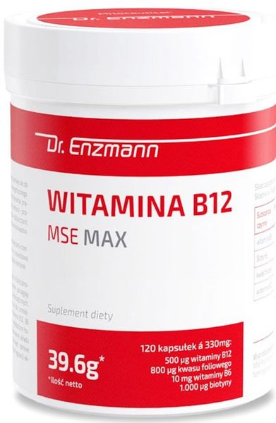 Enzmann Witamina B12 Mse Max Metylokobalamina 120 Tabletek