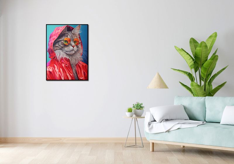 Plakat 60x80cm Kot w Stylu zdjęcie 4