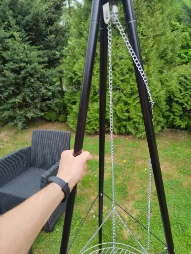 GRILL WISZĄCY OGRODOWY REGUL TRÓJNÓG PALENISKO 3W1 zdjęcie 3
