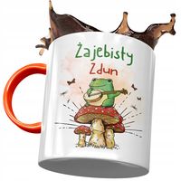 Kubek Pomarańczowy Dla Zduna Najlepszy Zdun Z Nadrukiem Ze Zdjęciem