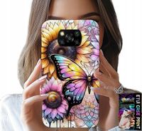 ETUI DO XIAOMI POCO X3 - SŁONECZNIK Z MOTYLKIEM, OBUDOWA + FOLIA