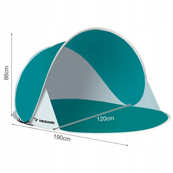 Namiot Plażowy Parawan Samorozkładający Duży Ogrodowy XL na Plażę 190x120cm zdjęcie 5