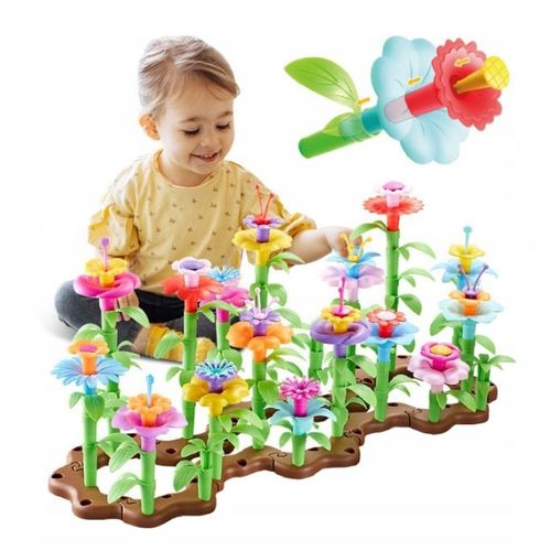 KLOCKI KONSTRUKCYJNE KWIATY 272 ELEMENTY KREATYWNY ZESTAW W PUDEŁKU PREZENT na Arena.pl