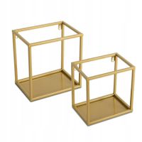 Półka ścienna wisząca złota metal 24 cm loftowa