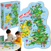 Puzzle Mapa Wielkiej Brytanii I Irlandii 100 El. Dodo  301160