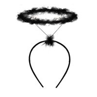 Opaska na głowę aureola czarna anioł przebranie
