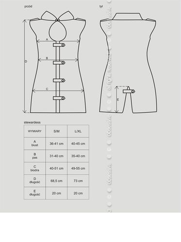 bielizna stewardess kostium  s/m na Arena.pl