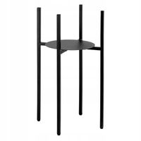 KWIETNIK LOFTOWY STOJAK NA KWIATY ROŚLINY DONICZKĘ CZARNY METALOWY 60