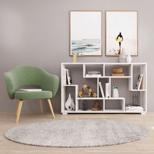 Regał ścienny podłogowy pionowy poziom kolor biały na Arena.pl