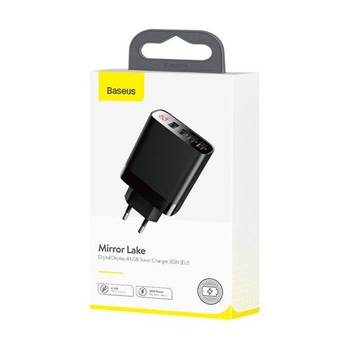 BASEUS MIRROR LED 4-PORT NETWORK CHARGER BLACK na Arena.pl