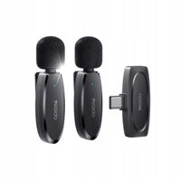 yesido KR13 Mikrofon MEMS 2szt. na Klips Type-C, Wireless 2.4GHz, BLACK / C