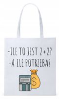 Dla Księgowej Księgowego Torba Eco Biała Shopper Z Nadrukiem Ze Zdjęciem