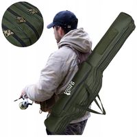 POKROWIEC NA WĘDKI WĘDKARSKI 3 KOMOROWY TORBA 140 cm PREZENT DLA