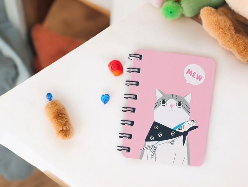 Notes notatnik spiralny mini zeszyt w linie a7 różowy zdjęcie 3