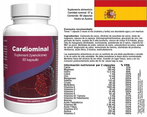 Cardiominal - 90 Kapsułek (3 x 30 Kapsułek) - 3 Dawki na Arena.pl
