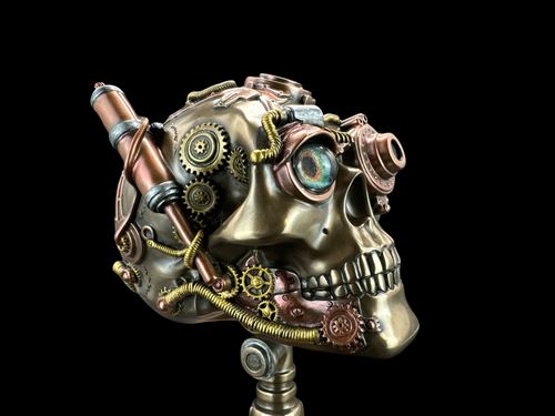 Czaszka na podstawce Steampunk VERONESE WU76570V4 na Arena.pl