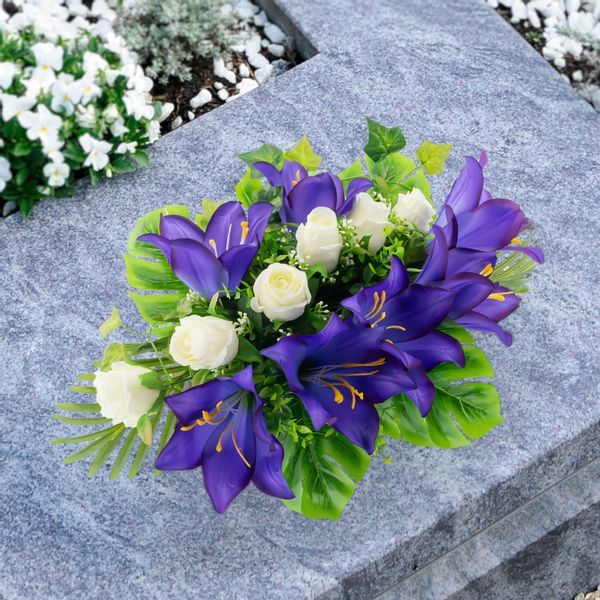 STROIK na GRÓB wiązanka kwiatowa CMENTARZ zdjęcie 2