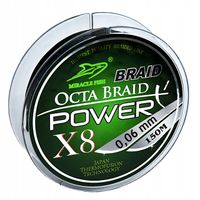 PLECIONKA WĘDKARSKA 8-splotowa 0,06 mm czarna