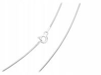 Długi Cienki Srebrny Łańcuszek Damski Linka Żmijka Okrągła 0,8mm 50 cm