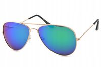Okulary AVIATOR Przeciwsłoneczne Pilotki Zielone Męskie Damskie + Gratisy
