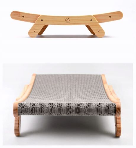 Drapak drewniany dla kota legowisko leżanka 2w1 mata do drapania (F066) na Arena.pl