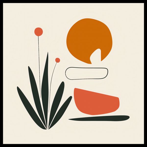 Plakat 70x70cm Abstrakcyjny Zen zdjęcie 2