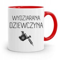 Kubek Czerwony Dla Dziewczyny Wydziarana Z Nadrukiem Ze Zdjęciem