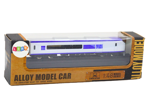 MODEL KOLEKCJONERSKI POCIĄG WAGON  METALOWY BIAŁO-NIEBIESKI na Arena.pl