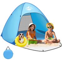 Namiot plażowy Pop Up 3-osobowy UV 50+ automatyczny 185x150x110 cm lekki