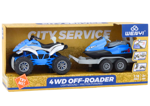 ZESTAW QUAD Z PRZYCZEPĄ DO PRZEWOZU ŁODZI na Arena.pl