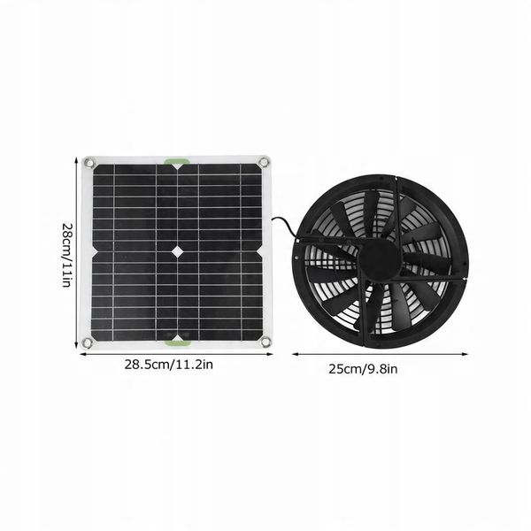 ZEWNĘTRZNY PANEL SOLARNY WENTYLATOR 12V 100W zdjęcie 4